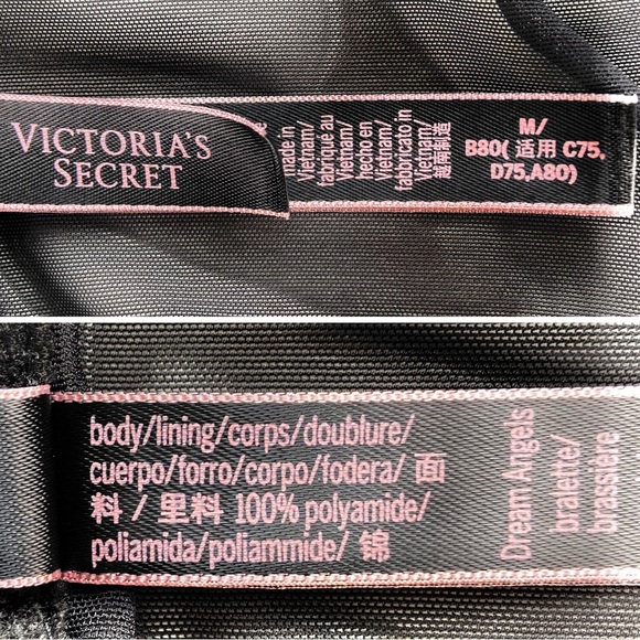 BUNDLE of Victoria’s Secret Bras Women’s Medium Dream Angels Bralette Pink Black - Picture 4 of 15